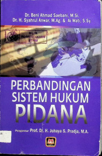 Perbandingan Sistem Hukum Pidana