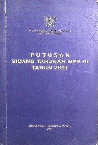 Putusan Sidang Tahunan MPR RI Tahun 2001