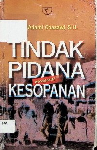 Tindak Pidana Mengenai Kesopanan